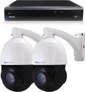 ProSeries Sony camerabewaking set met 2 x bekabelde 5MP bestuurbare PTZ Dome camera