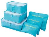 Packing cubes Set - Licht Blauw - reiskoffer organizer