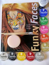 Kit de maquillage pour enfants - Superstar - livre Funky Faces, pinceaux et maquillage pour le visage