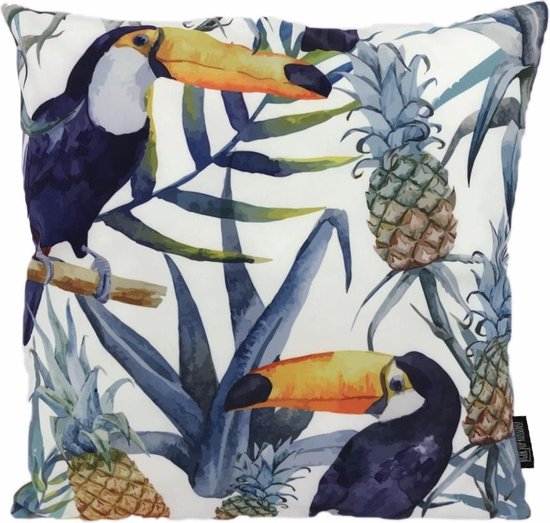 Tropical Birds Kussenhoes | Katoen/Polyester | 45 x 45 cm