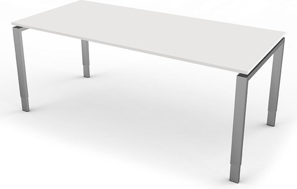 Eettafel Beta 180cm wit hoogte verstelbaar