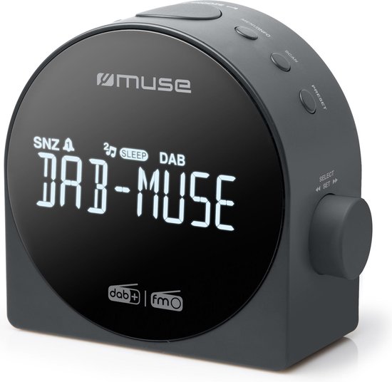 Muse M-185CDB - Stijlvolle digitale wekkerradio met DAB+/FM-radio en groot  display | bol