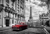 Fotobehang Vlies | Parijs | Zwart, Rood | 368x254cm  (bxh)