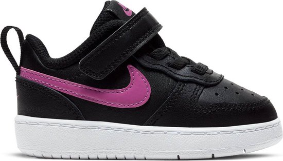 Aanpassingsvermogen geschiedenis Mier Nike Court Borough Low 2 (TD) Sneakers - Maat 26 - Meisjes - zwart/roze |  bol.com