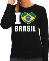 I love Brasil sweater / trui zwart voor dames L