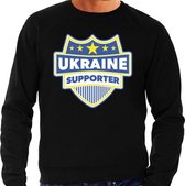 Oekraine / Ukraine schild supporter sweater zwart voor heren 2XL
