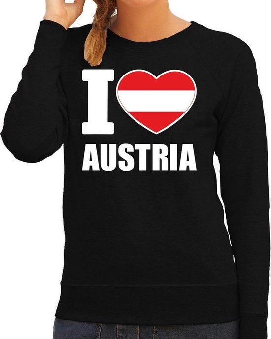 I love Austria supporter sweater / trui voor dames - zwart - Oostenrijk  landen truien... | bol.com
