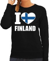 I love Finland sweater / trui zwart voor dames 2XL