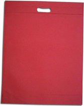 Stoffen cadeautasjes draagtassen, plastic non woven, 35x45cm ROZE (250 stuks)