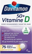 Bol.com Davitamon Vitamine D 50+ Voedingssupplement met vitamine D voor 50 plussers - Smelttabletten 75 stuks aanbieding