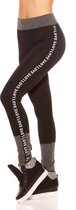 Sportlegging Dames - Love Zwart - Maat M/L 'Saila'