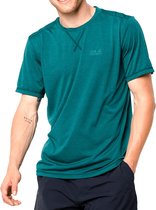 Jack Wolfskin Outdoorshirt - Maat XL  - Mannen - groen/blauw