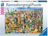 Ravensburger puzzel Wereldwijde Bezienswaardigheden - Legpuzzel - 1000 stukjes