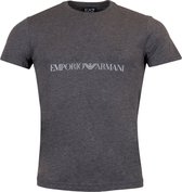 EA7 T-shirt - Mannen - donker grijs/zilver