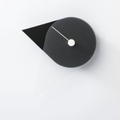 Birdy wandklok - Sparenberg Design - Zwart Frosted - D=10cm