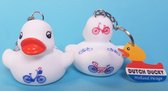 DUTCH DUCKY sleutelhanger badeend Fiets - per 5 badeendjes
