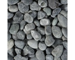 Gardenlux - Tapijttegel Beach Pebbles - Textiel - Zwart - 10 stuks