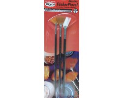Meyco Hobby Set van 3 Waaierpenselen | Fan brush set
