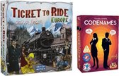 Spellenbundel Ticket To Ride Europe - Bordspel & Codenames - Gezelschapsspel