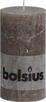 Bolsius Rustiek Stomp -  130x68mm -  taupe - 4 Stuks