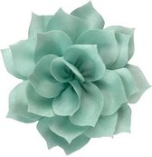 Alligatorknip, haarknip, haarspeld, knipje Lotusbloem bloem meisje (ca. 7cm) mintgroen - gratis verzending