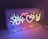 Locomocean - Tafellamp - Neonlamp Sign Box EYE LOVE YOU- led