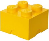 Set van 4 - Opbergbox Brick 4, Geel - LEGO