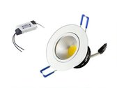 LED Inbouwspot - Warm wit Licht 2700K - 5W vervangt 45W- Aluminium Kantelbaar