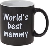 Cosy en Trendy Beker D9xh10.5cm World Greatest Mammy 47cl - Black Aardewerk - (Set van 6) En Yourkitchen E-kookboek - Heerlijke Smulrecepten