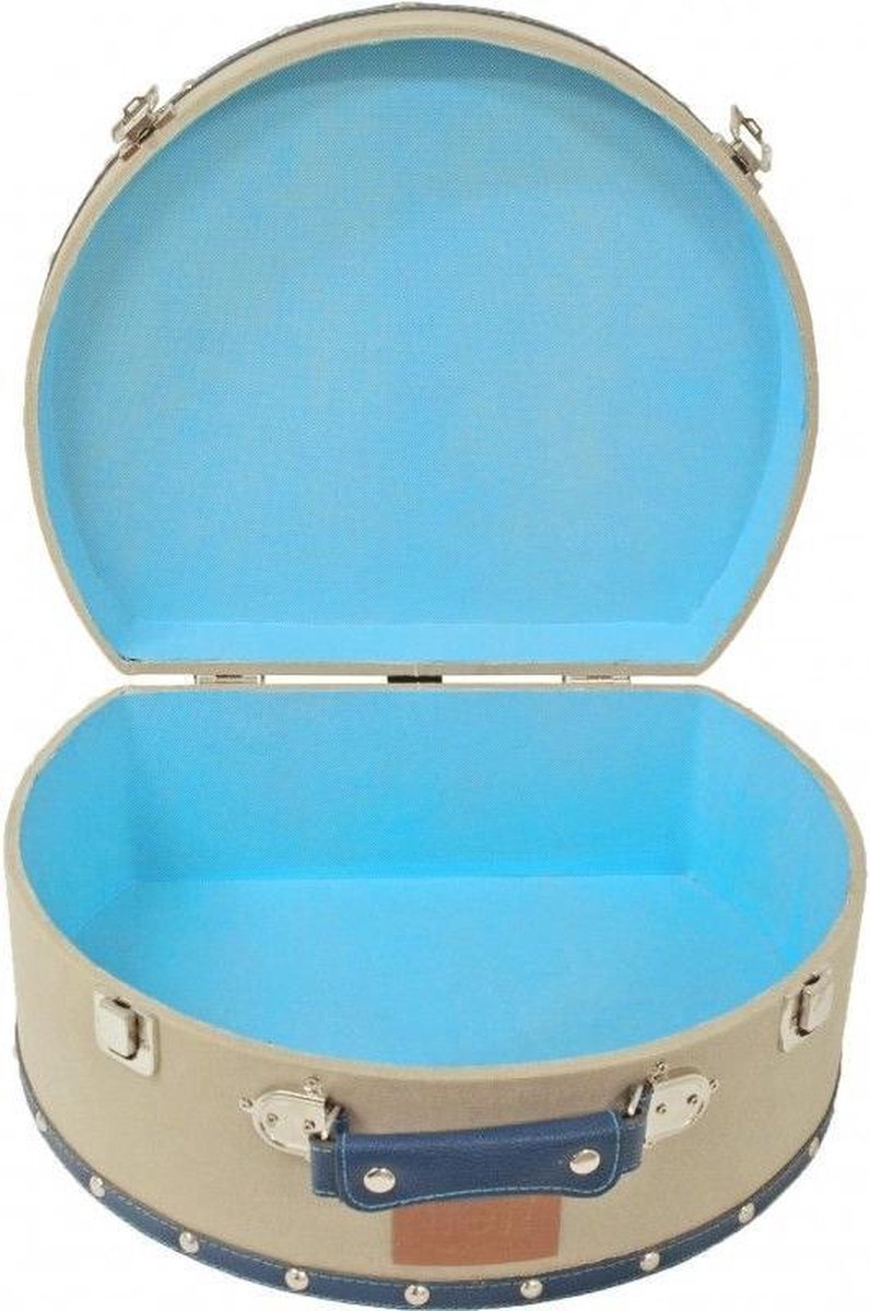 Lief! Kattenmand Koffer Boys Beige/Blauw - 37X30X11 CM