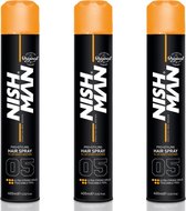 Nish Man- Hair Spray Ultra Strong- 3 stuks