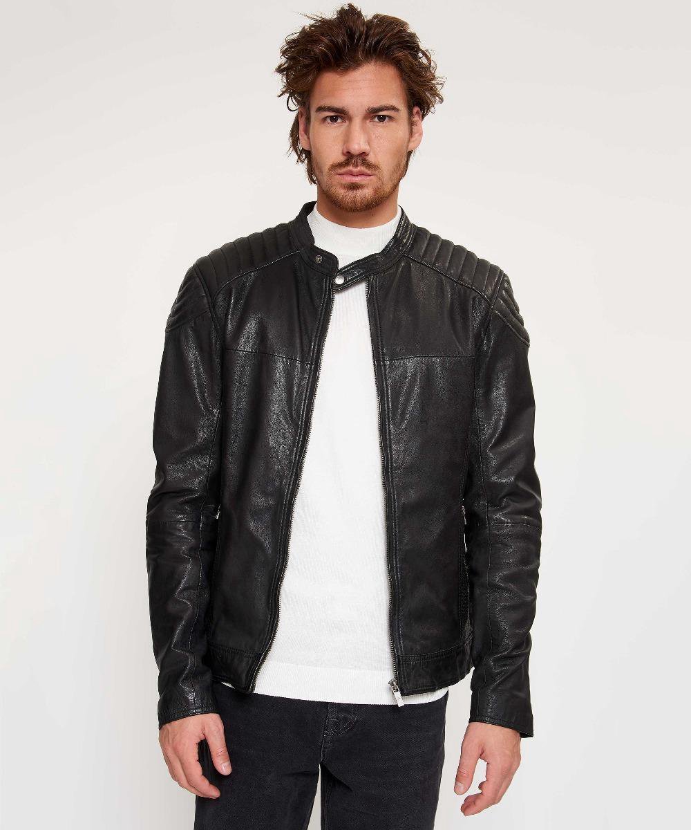 | Biker919 black 100002001 L goosecraft Goosecraft Jacket965 Bikerjack van schapenleer met