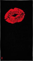 Bol.com Seahorse strandlaken katoen Lucky Lips black 100 x 180 cm aanbieding