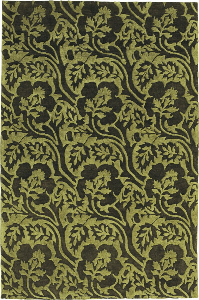 LIGNE PURE Fantasize Vloerkleed/tapijt - Groen Bruin - 200x300