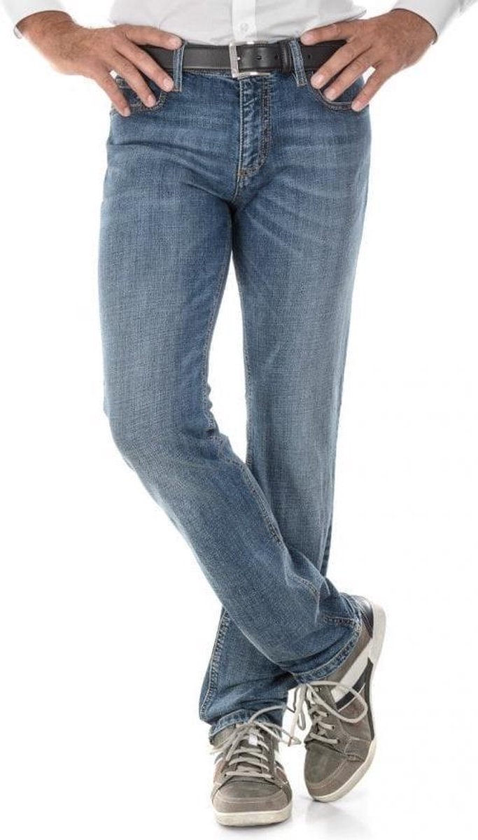 Alberto - Heren Jeans - Heren - W42 X L34 - Blauw - Katoen - 8939-1896-PipeL