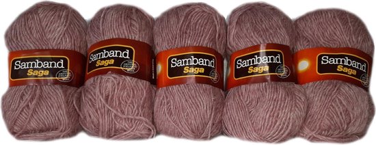 10 Pelotes 100% Pure Laine Française - Couleur Rose 4247 - Aiguille 3.5 - Pour Tricot, Crochet, Bébé