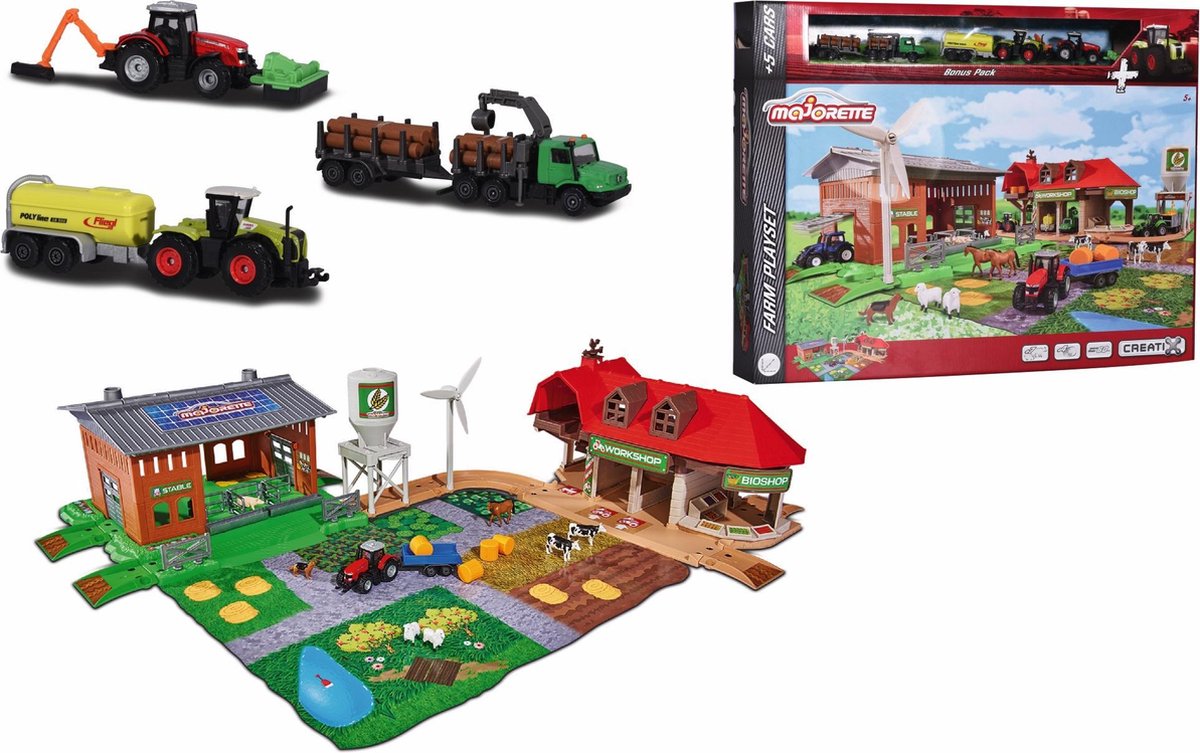 Majorette Creatix - Boerderij + 5 Vehicles