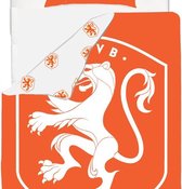KNVB Lion - Dekbedovertrek - Eenpersoons - 140x200 cm + 1 kussensloop 60x70 cm - Oranje
