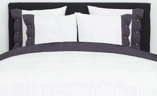 patroon Gevoel ze Flamant Home Linen | Fissaggio Chic Charcoal - BE - Dekbedovertrek -  260x220/240cm -... | bol.com