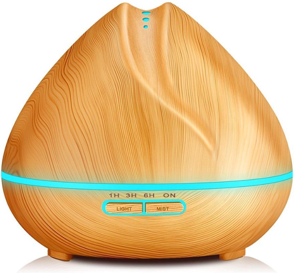 Goedkoopste Aroma Diffuser - Diffuser - aromatherapie - Verneverlaar - Lucht bevochtiger - 400ML -Olie verdamper - Hout Bamboe - Home of Decorations