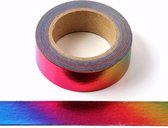 Regenboog foiled washi tape| 15mm x 10m