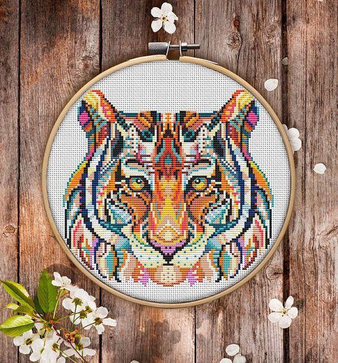 Borduurpakket MANDALA TIJGER