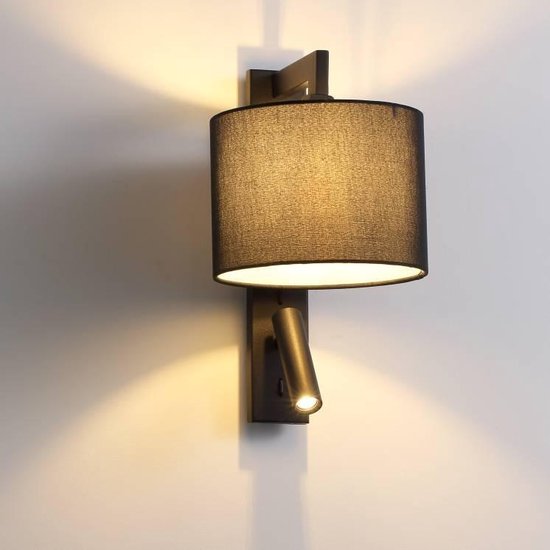 Verknald Afscheiden donker CORA bed wandlamp met LED leeslamp | bol.com