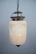 Mozaïek hanglamp wit
