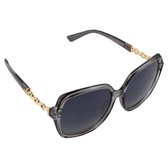 Visionmania Zonnebrillen Dames Vierkant - UV 400 - Zwarte lenzen - Grijs frame