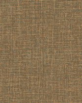 Textiel look behang Profhome DE120115-DI vliesbehang hardvinyl warmdruk in reliëf gestempeld tun sur ton mat goud bruin 5,33 m2