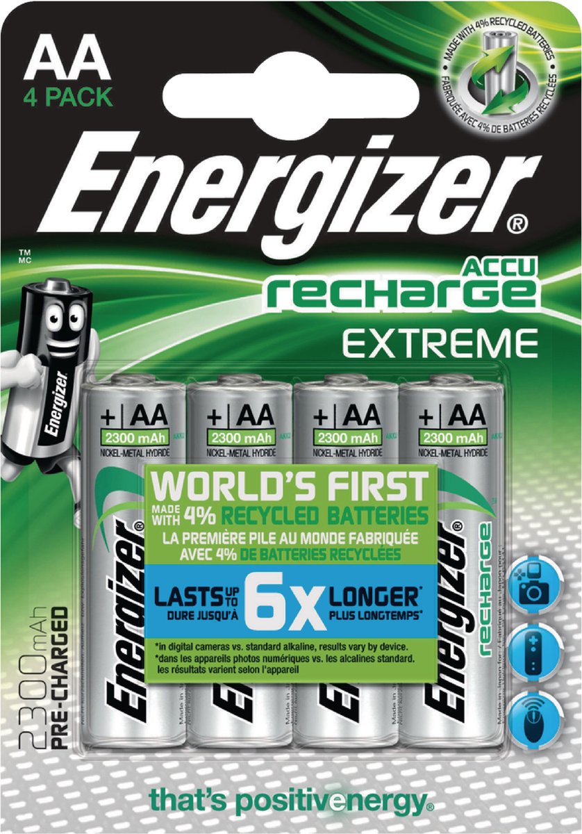 Energizer ENR Recharge Extreme 2300 AA BP4