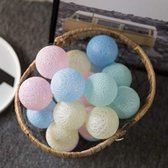 YONO - Cotton Ball Lights – Lichtslinger – LED Lampjes Slinger – 20 Cotton Balls – Multicolour