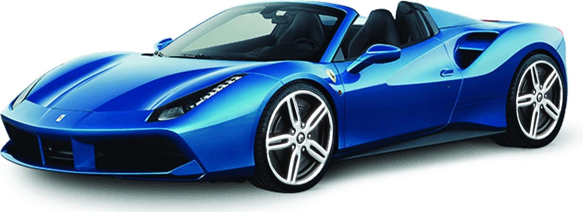 Bburago Ferrari Ferrari 488 - Modelauto - Schaal 1:43 - Blauw Metalic
