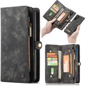 CaseMe Vintage portemonnee hoesje Samsung Note 10 Plus Zwart